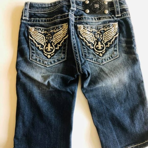Miss Me girls bermuda shorts jeans 14 - Picture 4 of 5